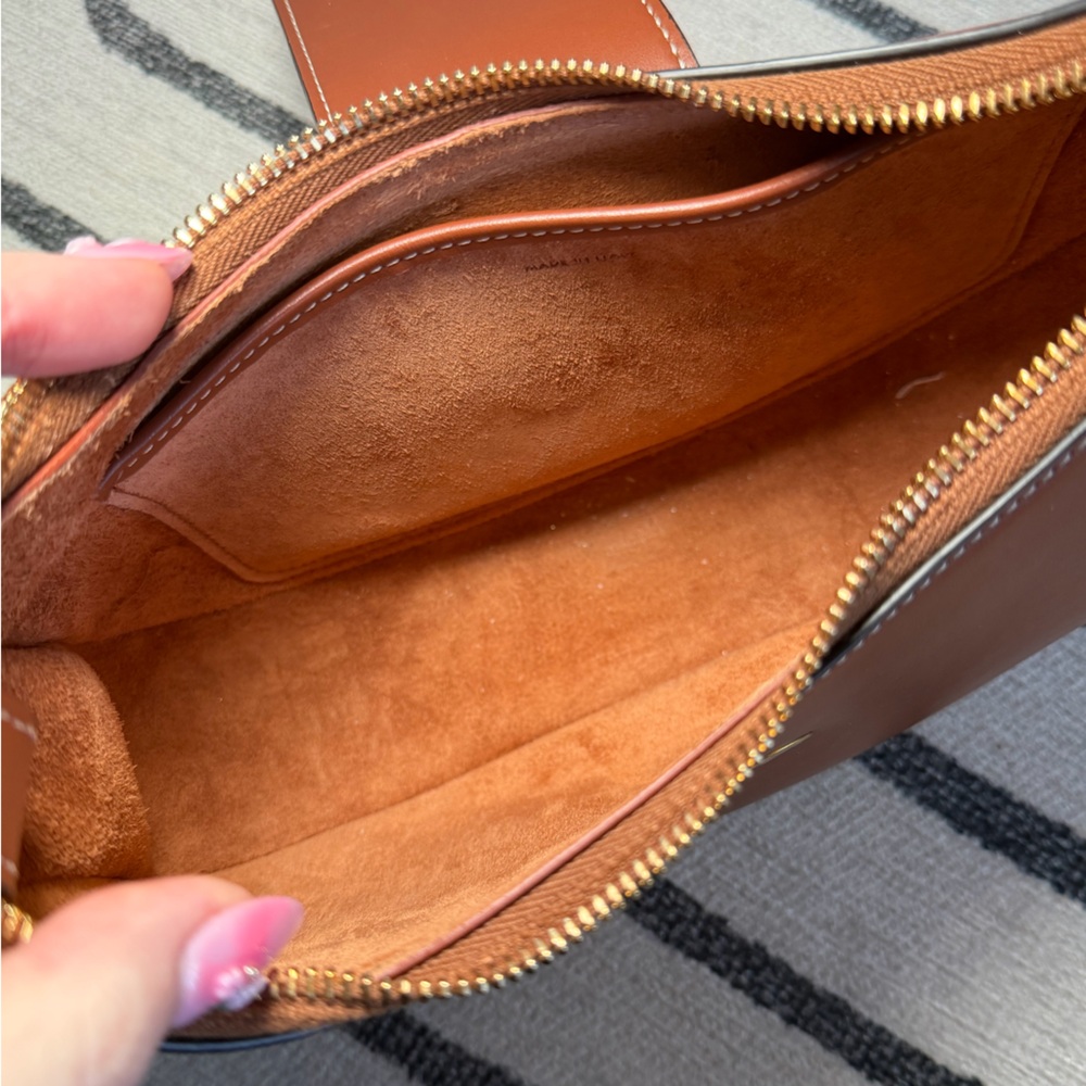 Celine Ava Triomphe Shoulder Bag in Tan - Picture 11 of 13